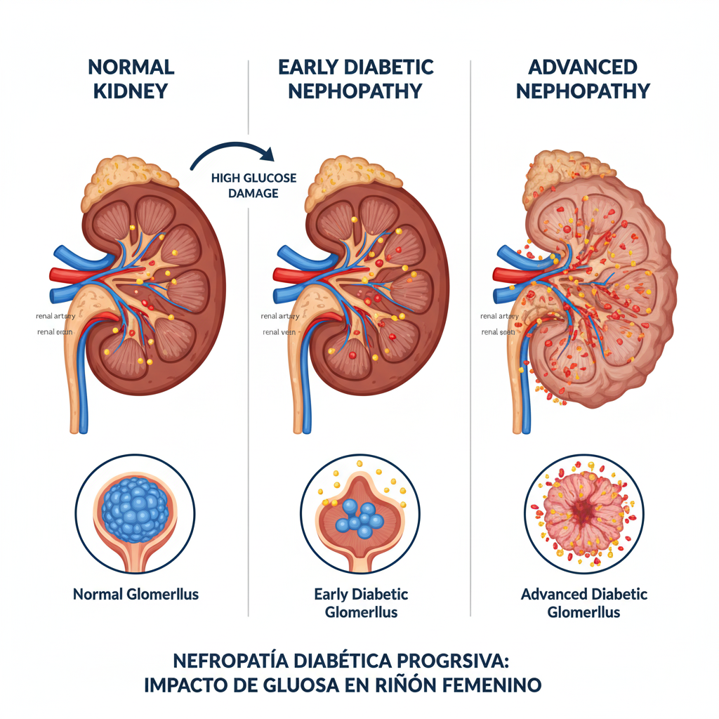 ¿Qué es la nefropatía diabética y por qué ocurre?